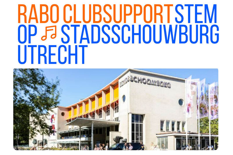 Steun Stadsschouwburg Utrecht via Rabo ClubSupport
