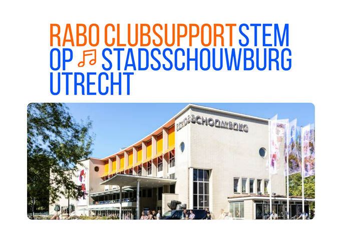 Steun Stadsschouwburg Utrecht via Rabo ClubSupport